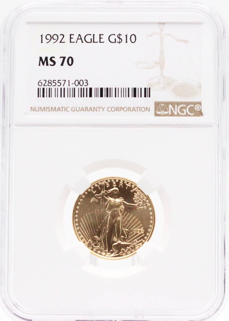 1992 NGC MS70 $10 Gold American Eagle
